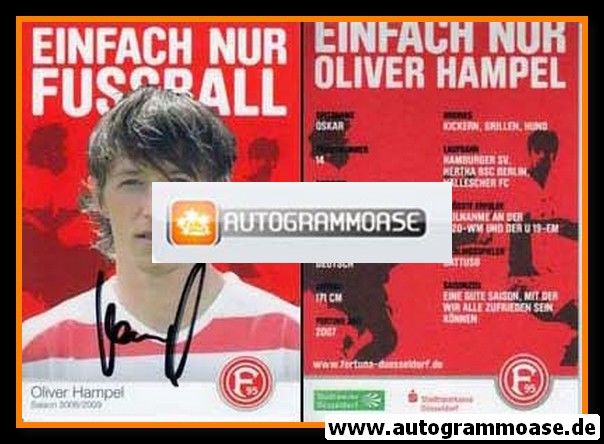 Autogramm Fussball | Fortuna Düsseldorf | 2008 | Oliver HAMPEL