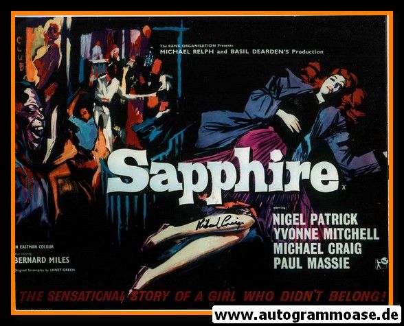 Autogramm Film (UK) | Michael CRAIG | 1959 Foto "Sapphire"