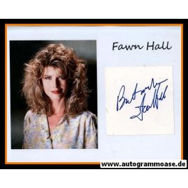Autogramm Milit&auml;r (USA) | Fawn HALL | Index Card + Foto