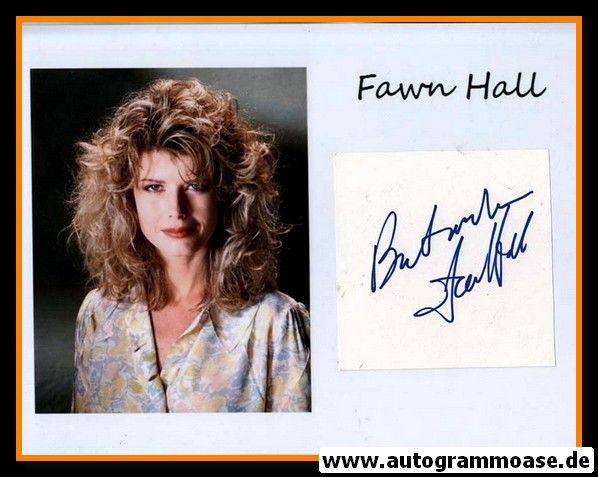 Autogramm Militär (USA) | Fawn HALL | Index Card + Foto