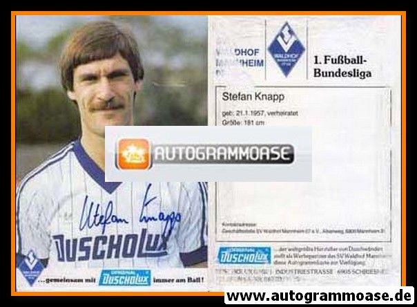 Autogramm Fussball | SV Waldhof Mannheim | 1983 | Stefan KNAPP