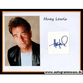 Autogramm Film / Musik (USA) | Huey LEWIS | Index Card + Foto