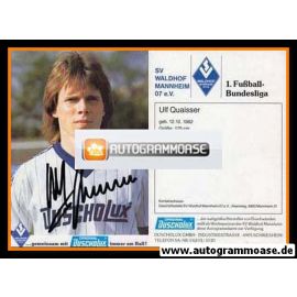 Autogramm Fussball | SV Waldhof Mannheim | 1983 | Ulf QUAISSER