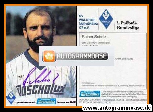 Autogramm Fussball | SV Waldhof Mannheim | 1983 | Rainer SCHOLZ
