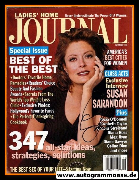 Autogramm Film (USA) | Susan SARANDON | 2000er (Portrait Color) Ladies Home