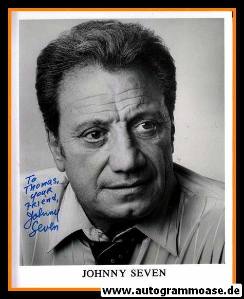 Autogramm Film (USA) | Johnny SEVEN | 1980er Foto (Portrait SW)
