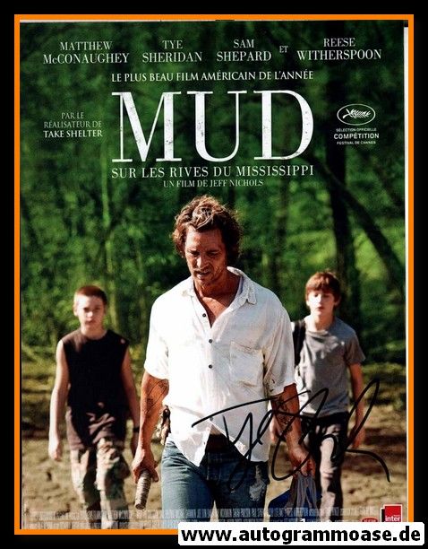 Autogramm Film (USA) | Tye SHERIDAN | 2012 Foto "Mud" (Cover)