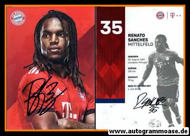 Autogramm Fussball | FC Bayern München | 2018 | Renato SANCHES