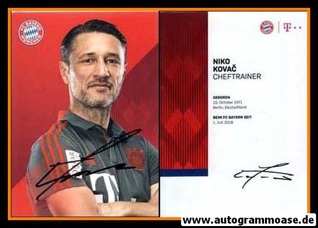 Autogramm Fussball | FC Bayern München | 2018 | Niko KOVAC
