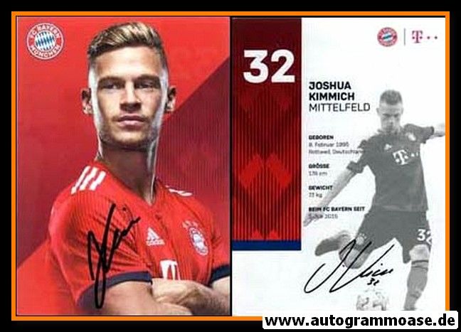 Autogramm Fussball | FC Bayern München | 2018 | Joshua KIMMICH