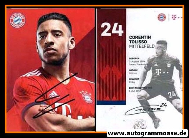 Autogramm Fussball | FC Bayern München | 2018 | Corentin TOLISSO