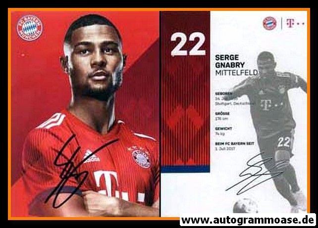 Autogramm Fussball | FC Bayern München | 2018 | Serge GNABRY