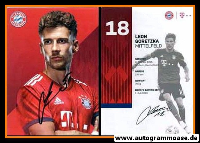 Autogramm Fussball | FC Bayern München | 2018 | Leon GORETZKA
