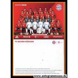 Mannschaftskarte Fussball | FC Bayern München | 2018