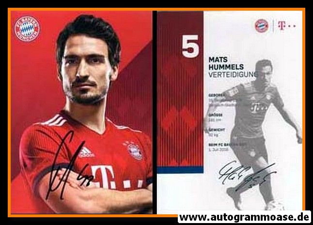 Autogramm Fussball | FC Bayern München | 2018 | Mats HUMMELS