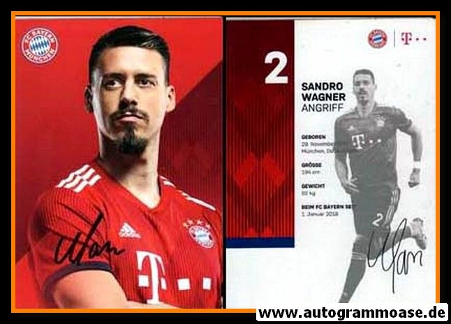 Autogramm Fussball | FC Bayern München | 2018 | Sandro WAGNER