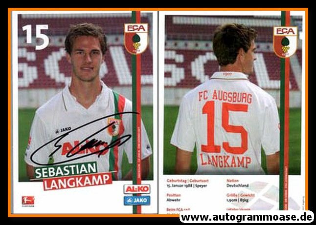 Autogramm Fussball | FC Augsburg | 2011 | Sebastian LANGKAMP