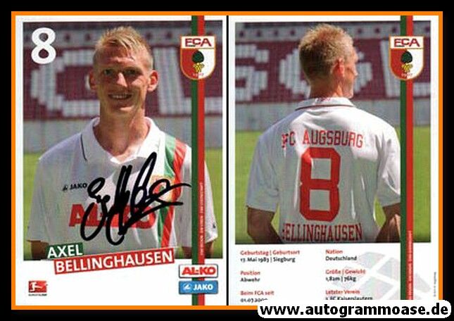 Autogramm Fussball | FC Augsburg | 2011 | Axel BELLINGHAUSEN
