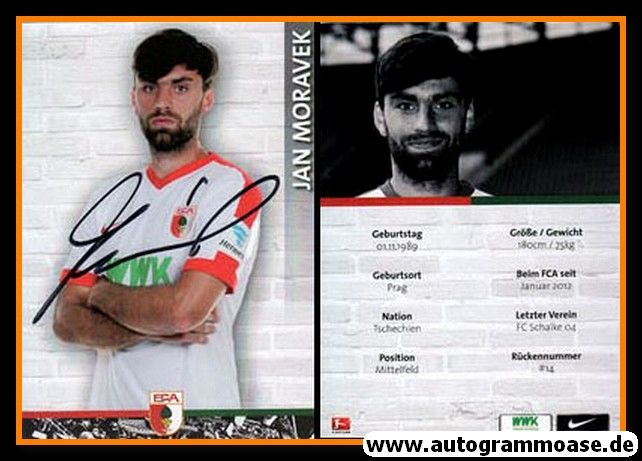 Autogramm Fussball | FC Augsburg | 2016 | Jan MORAVEK