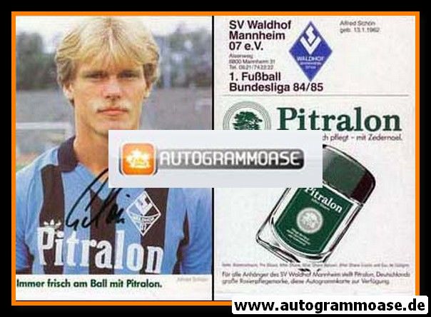 Autogramm Fussball | SV Waldhof Mannheim | 1984 | Alfred SCHÖN