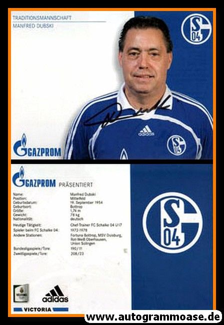 Autogramm Fussball | FC Schalke 04 | 2008 TM | Manfred DUBSKI