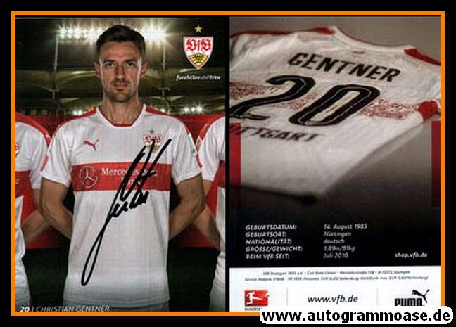 Autogramm Fussball | VfB Stuttgart | 2016 | Christian GENTNER