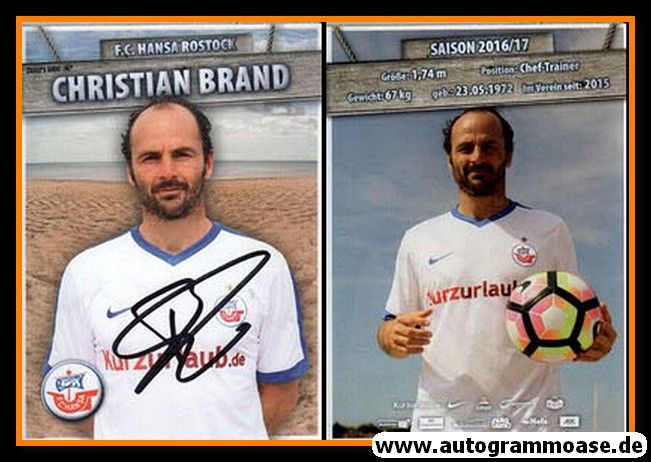 Autogramm Fussball | Hansa Rostock | 2016 | Christian BRAND