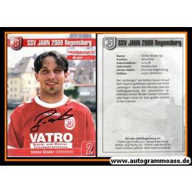 Autogramm Fussball | SSV Jahn Regensburg | 2003 | Stefan BINDER