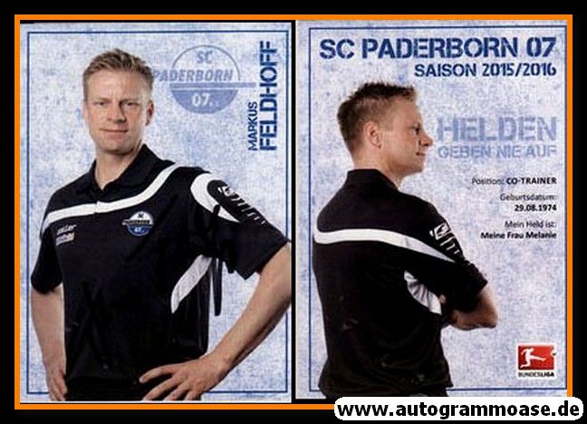 Autogramm Fussball | SC Paderborn 07 | 2015 | Markus FELDHOFF