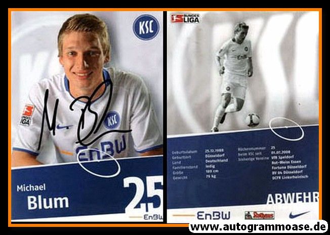Autogramm Fussball | Karlsruher SC | 2009 | Michael BLUM