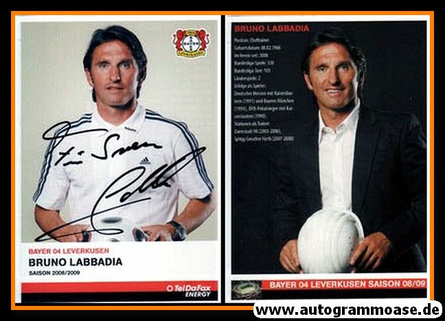 Autogramm Fussball | Bayer Leverkusen | 2008 | Bruno LABBADIA
