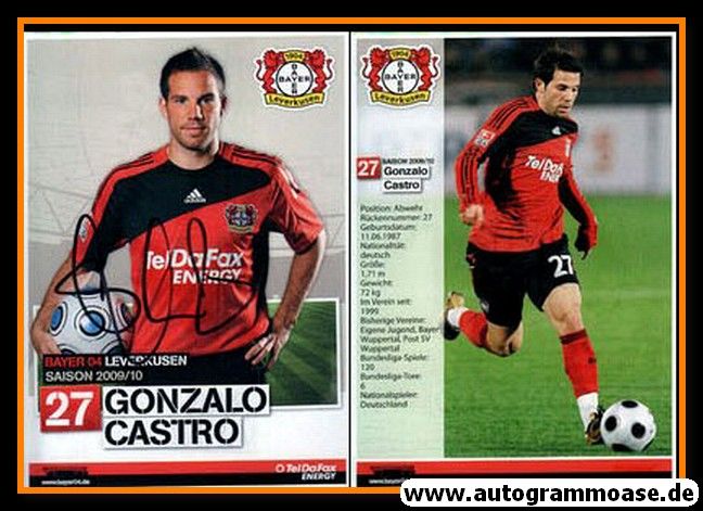 Autogramm Fussball | Bayer Leverkusen | 2009 | Gonzalo CASTRO