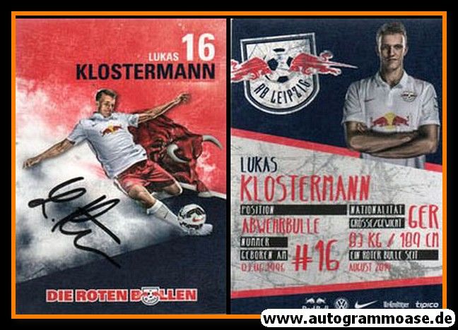 Autogramm Fussball | RB Leipzig | 2015 | Lukas KLOSTERMANN