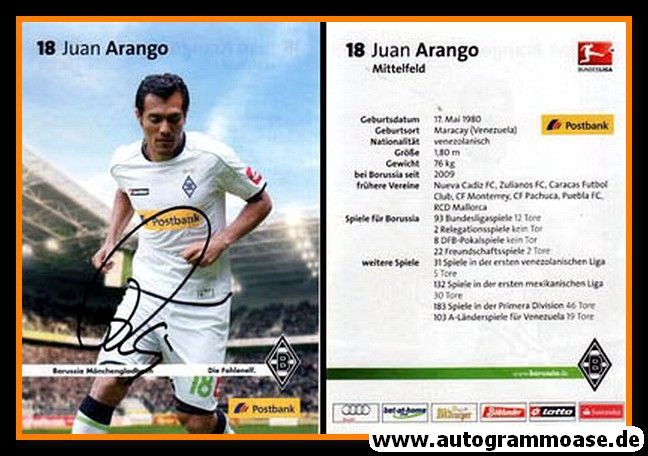 Autogramm Fussball | Borussia Mönchengladbach | 2012 | Juan ARANGO