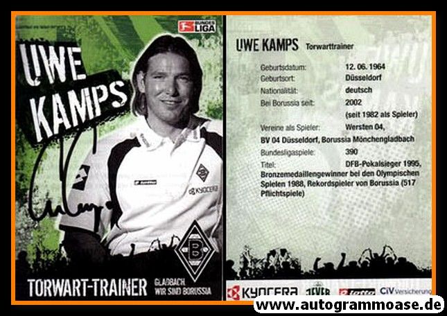 Autogramm Fussball | Borussia Mönchengladbach | 2005 | Uwe KAMPS