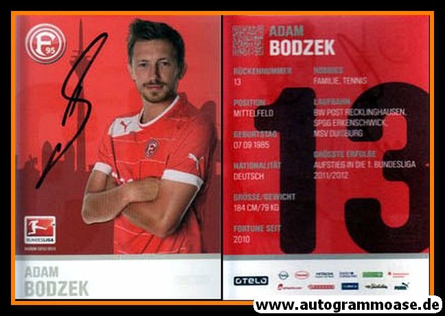 Autogramm Fussball | Fortuna Düsseldorf | 2012 | Adam BODZEK