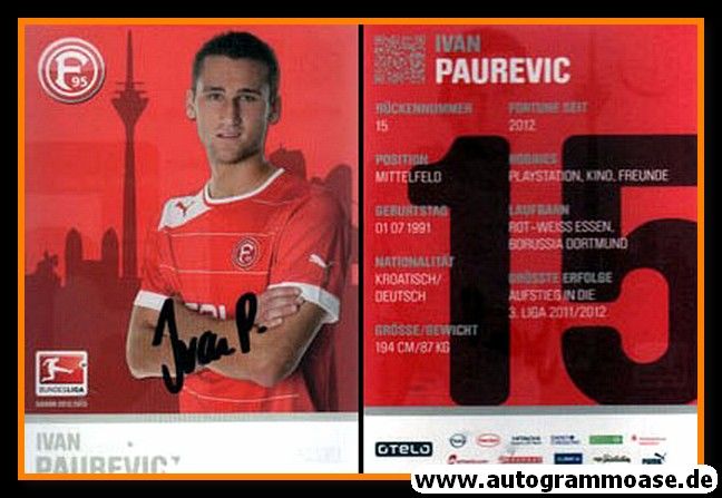 Autogramm Fussball | Fortuna Düsseldorf | 2012 | Ivan PAUREVIC
