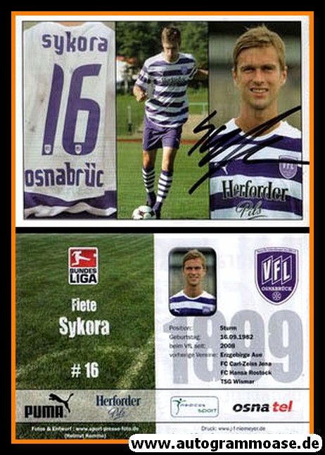 Autogramm Fussball | VfL Osnabrück | 2008 | Fiete SYKORA