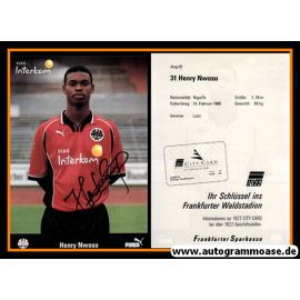 Autogramm Fussball | Eintracht Frankfurt | 1998 | Henry NWOSU