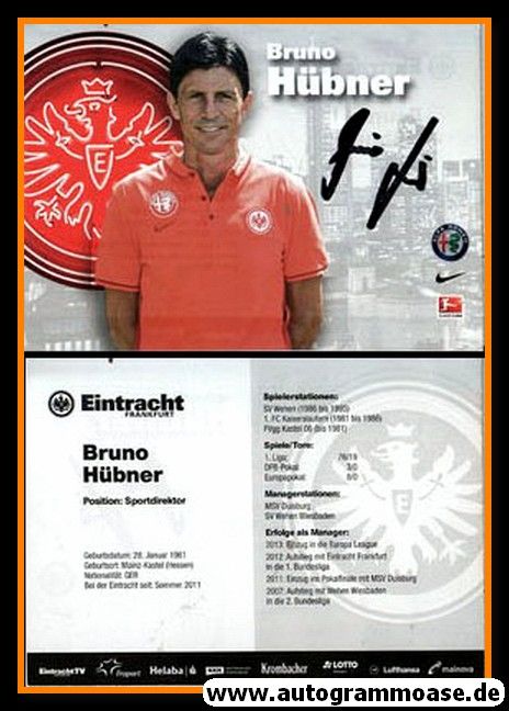 Autogramm Fussball | Eintracht Frankfurt | 2015 | Bruno HÜBNER