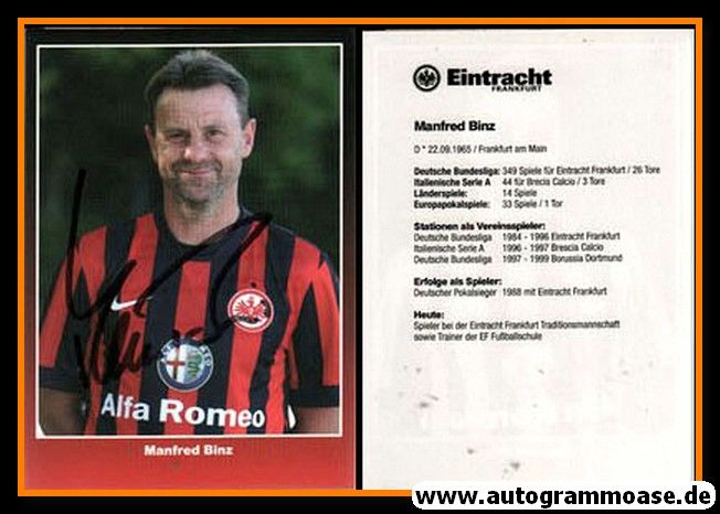 Autogramm Fussball | Eintracht Frankfurt | 2010er | Manfred BINZ