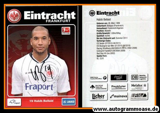 Autogramm Fussball | Eintracht Frankfurt | 2011 | Habib BELLAID
