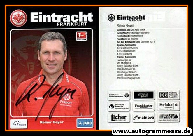 Autogramm Fussball | Eintracht Frankfurt | 2011 | Reiner GEYER