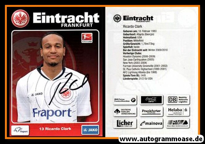 Autogramm Fussball | Eintracht Frankfurt | 2011 | Ricardo CLARK