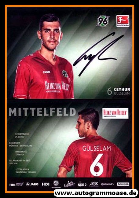 Autogramm Fussball | Hannover 96 | 2014 | Ceyhun GÜSELAM