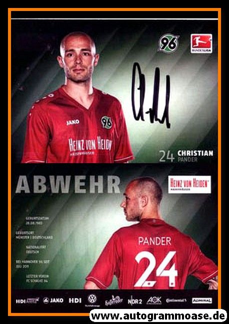 Autogramm Fussball | Hannover 96 | 2014 | Christian PANDER