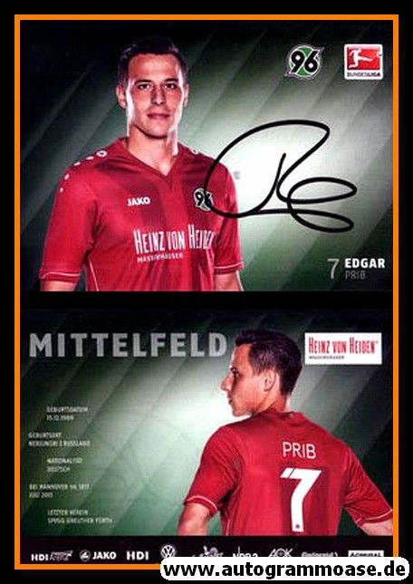 Autogramm Fussball | Hannover 96 | 2014 | Edgar PRIB