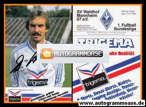 Autogramm Fussball | SV Waldhof Mannheim | 1986 | Werner HECK