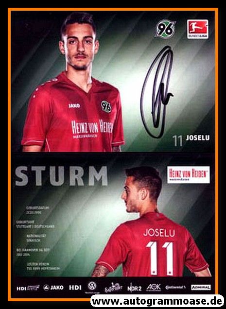 Autogramm Fussball | Hannover 96 | 2014 | JOSELU