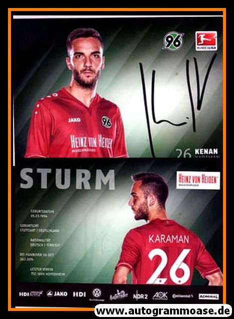 Autogramm Fussball | Hannover 96 | 2014 | Kenan KARAMAN